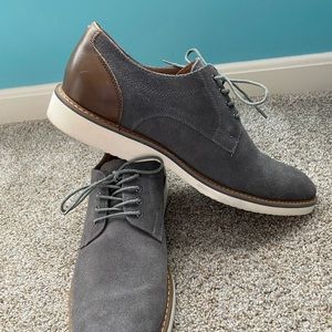 Men’s Florsheim Dress Shoes, Grey and Brown, Leather, Size 12